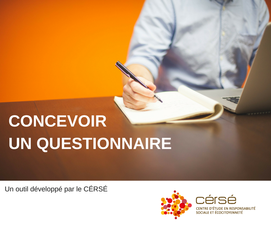 Un nouvel outil gratuit du CÉRSÉ pour concevoir un questionnaire d’enquête performant
