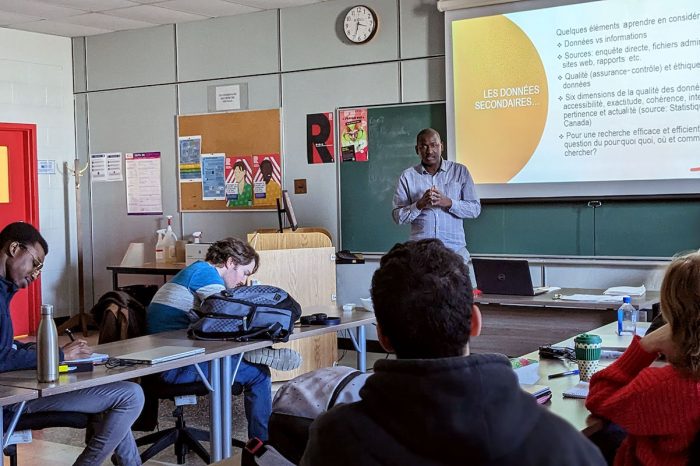 Mamadou partage son expertise avec les étudiants du Collège Rosemont